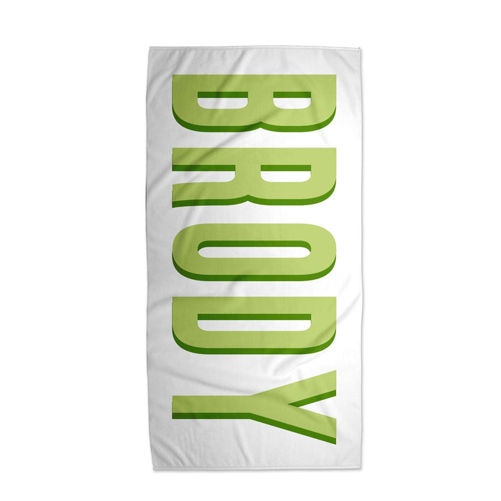 Shadow Block Personalized Beach Towel For Boys