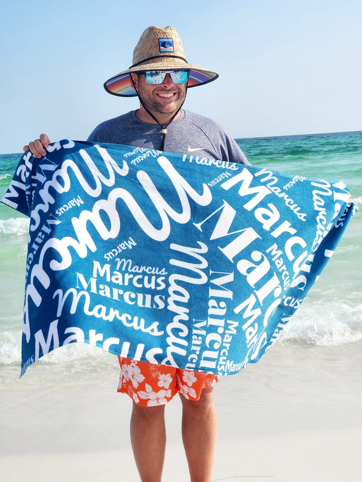 Collage Personalized Beach Towel