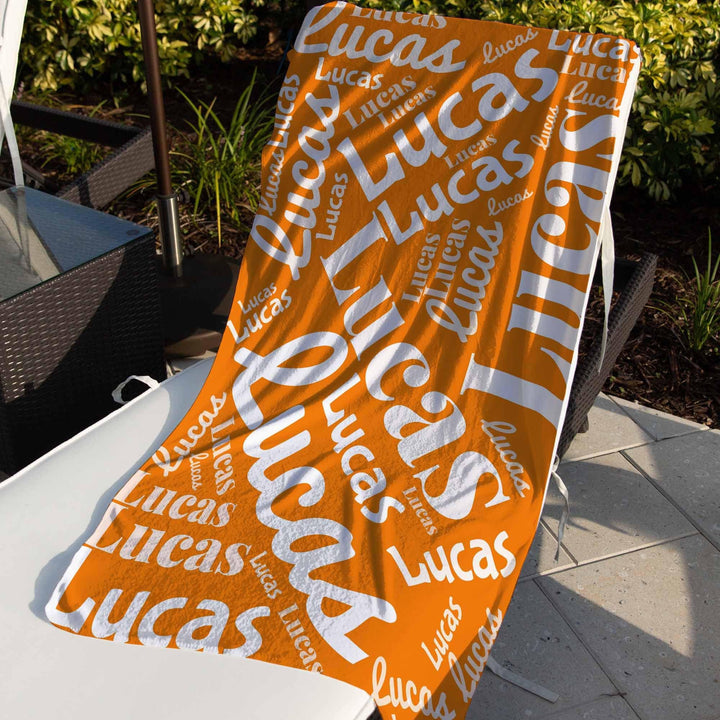 Collage Personalized Beach Towel