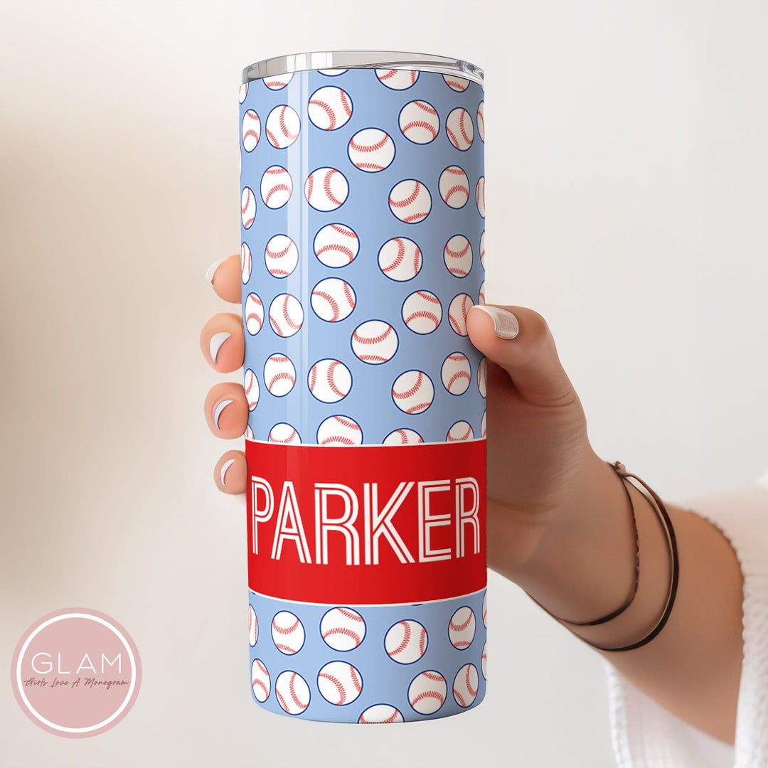 Out of the Park Personalized 20oz Baseball Tumbler