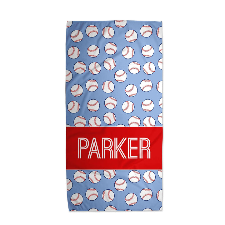 Out of the Park Personalized Baseball Beach Towel