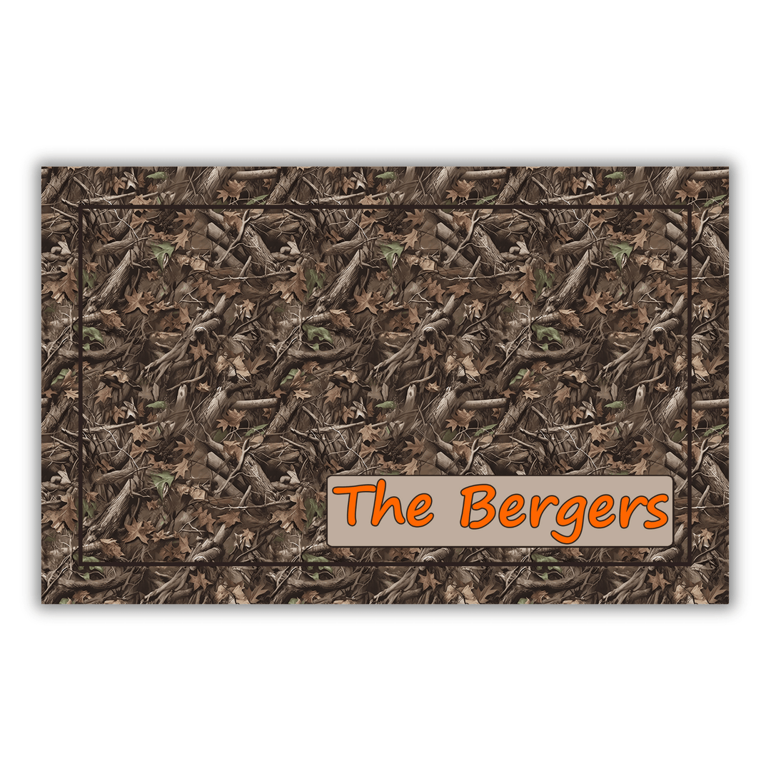 Camo Style Personalized Welcome Mat