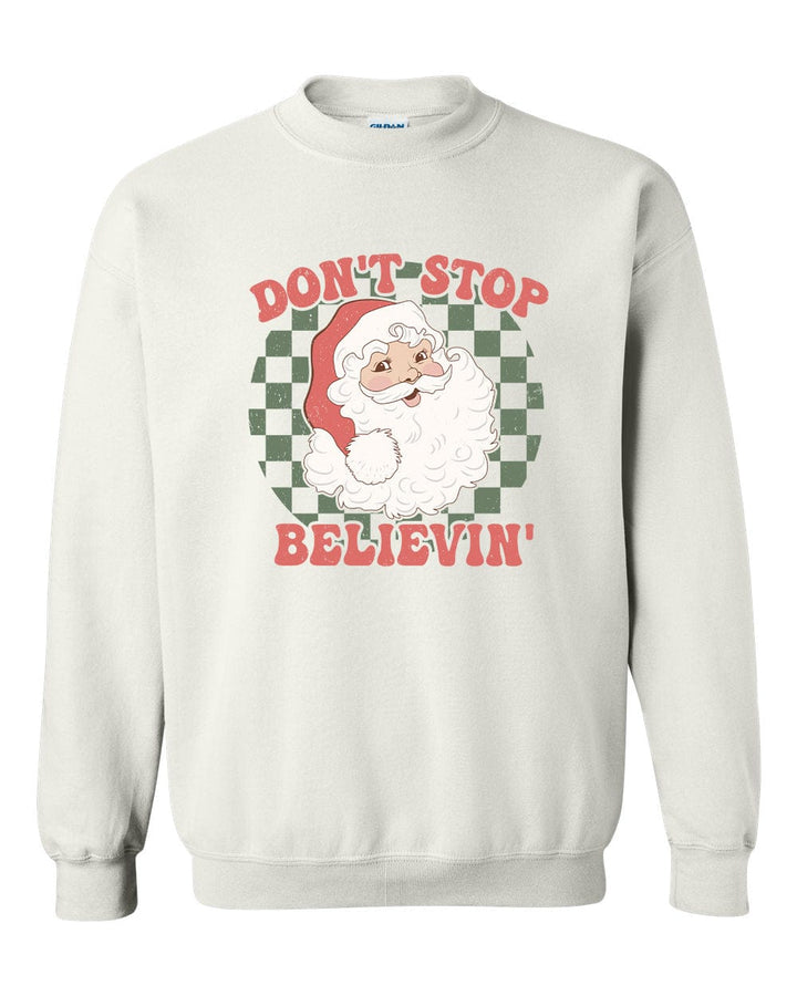 Don't Stop Believin' Adult Christmas Sweatshirt