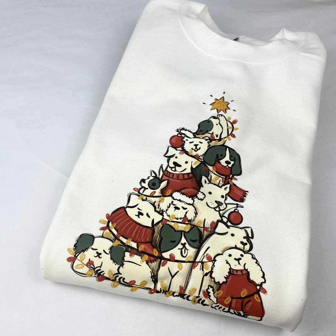 Dog Christmas Tree Adult Christmas Shirt | SMALL-3X|Christmas | 2 Styles