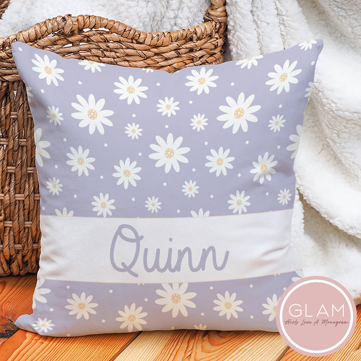 Loving Lavender Personalized Daisy Snuggle Pillow