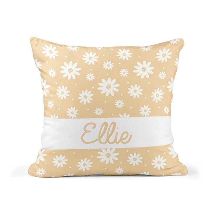 Meadow Yellow Personalized Daisy Snuggle Pillow