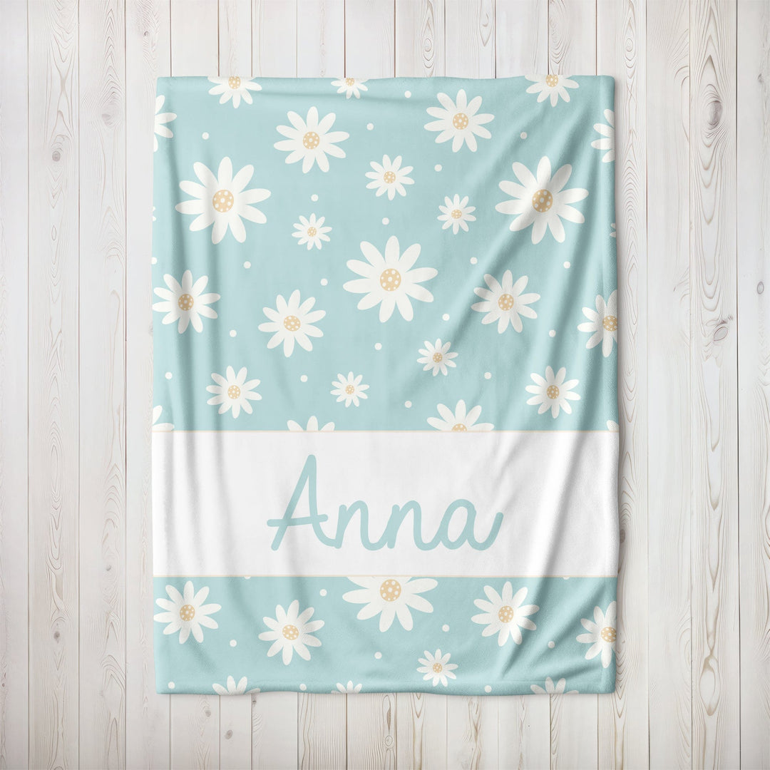 Clear Blue Skies Daisy Blanket