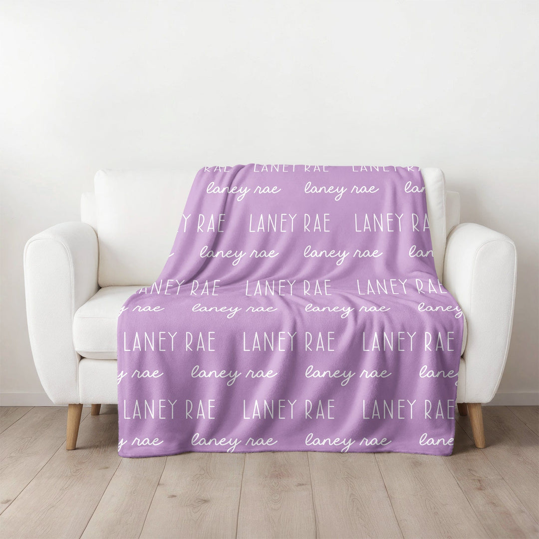 Two Fonts Personalized Blanket