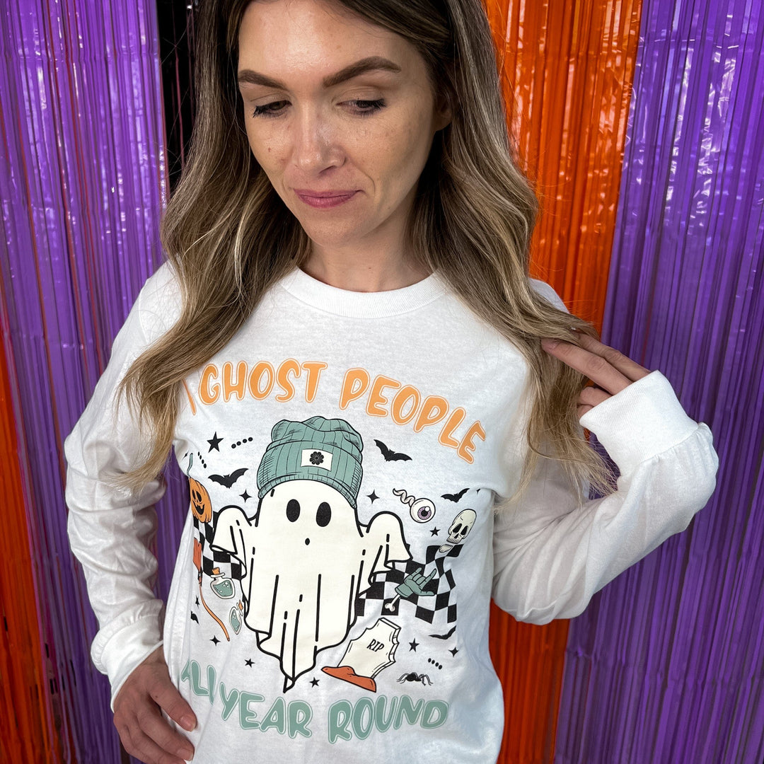 I Ghost People All Year Halloween Shirt | Small-3X| Halloween| 2 Styles