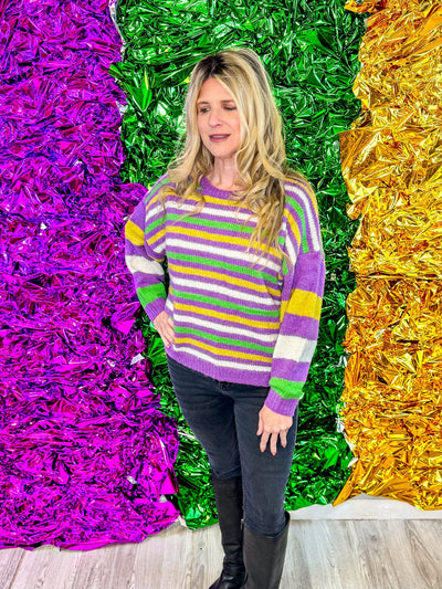 Mardi Gras Sequin Stripe Top – Valois Designs