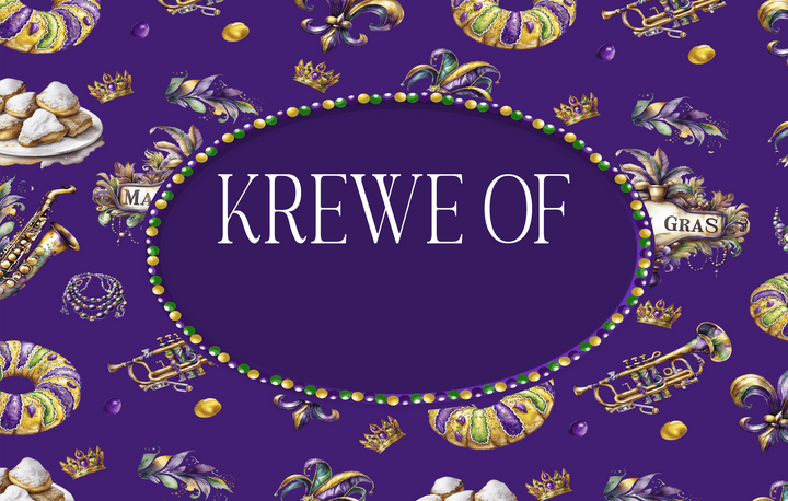 Personalized Mardi Gras Krewe Welcome Mat