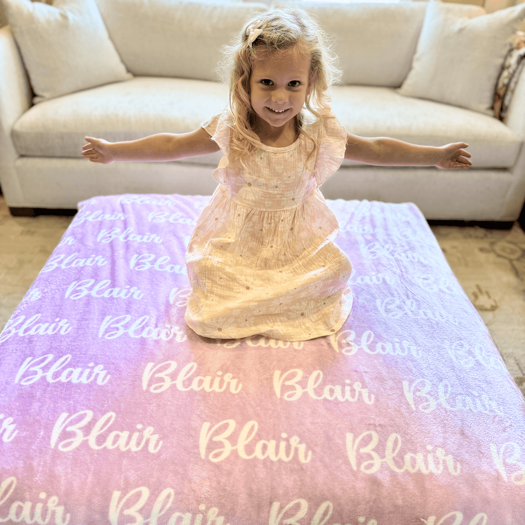 Pretty Pastels Personalized  Blanket