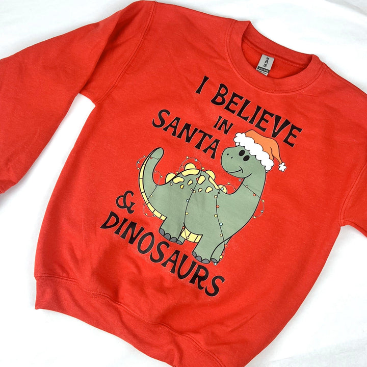 Kids I Believe in Santa and Dinos- Boy Shirt | 2 Styles| 2T-14/16