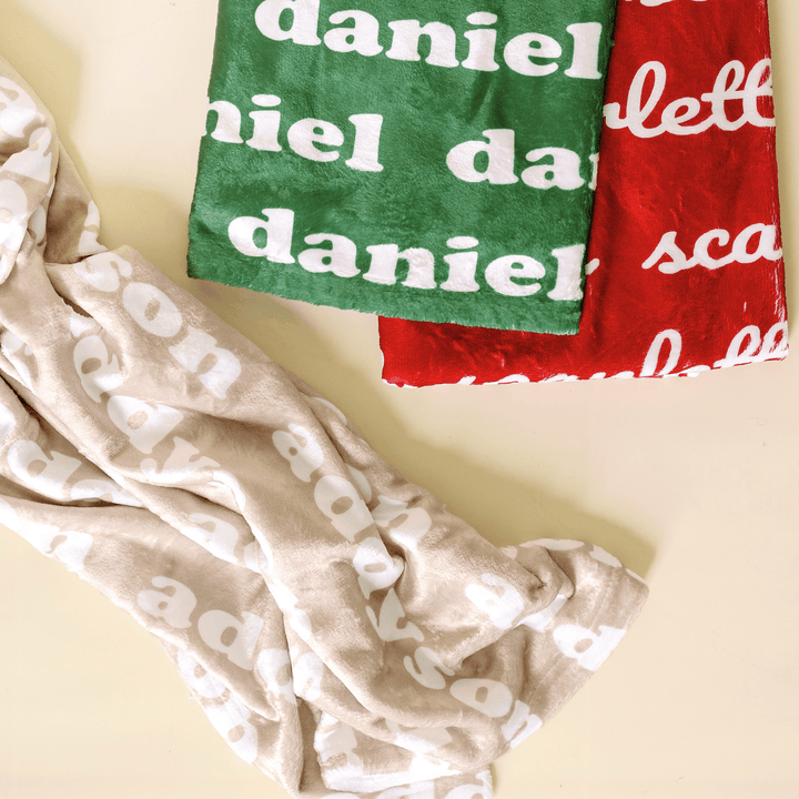 Cozy Holiday Season Personalized Color and Font Blanket