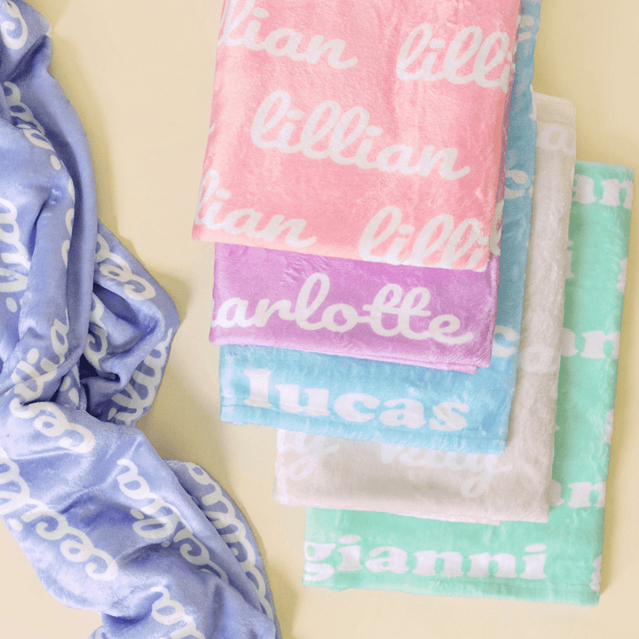 Pretty Pastels Personalized  Blanket