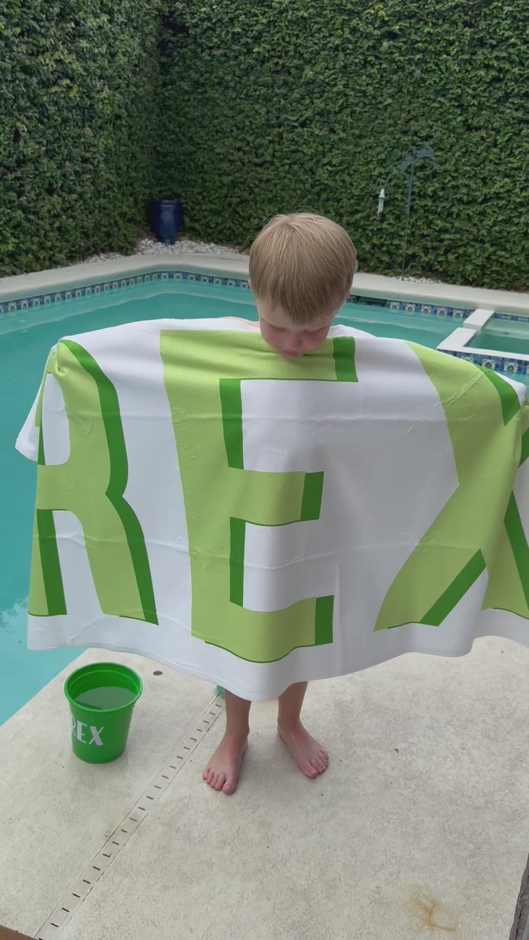 Shadow Block Personalized Beach Towel For Boys