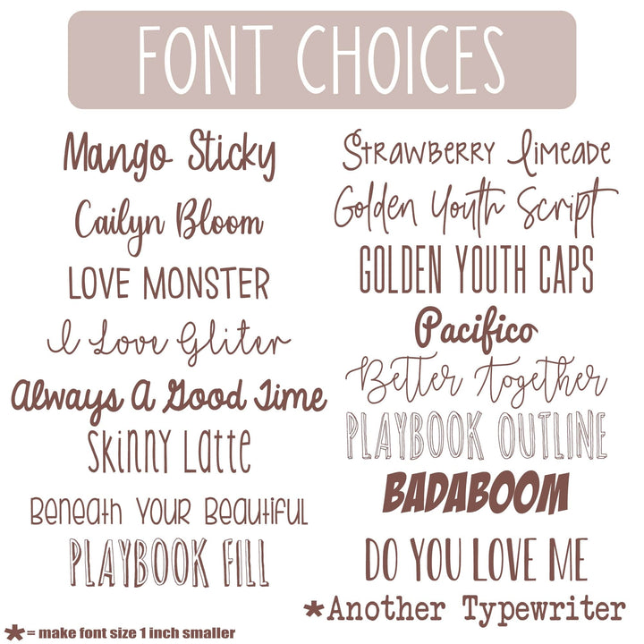 Baby Blanket Font Choices