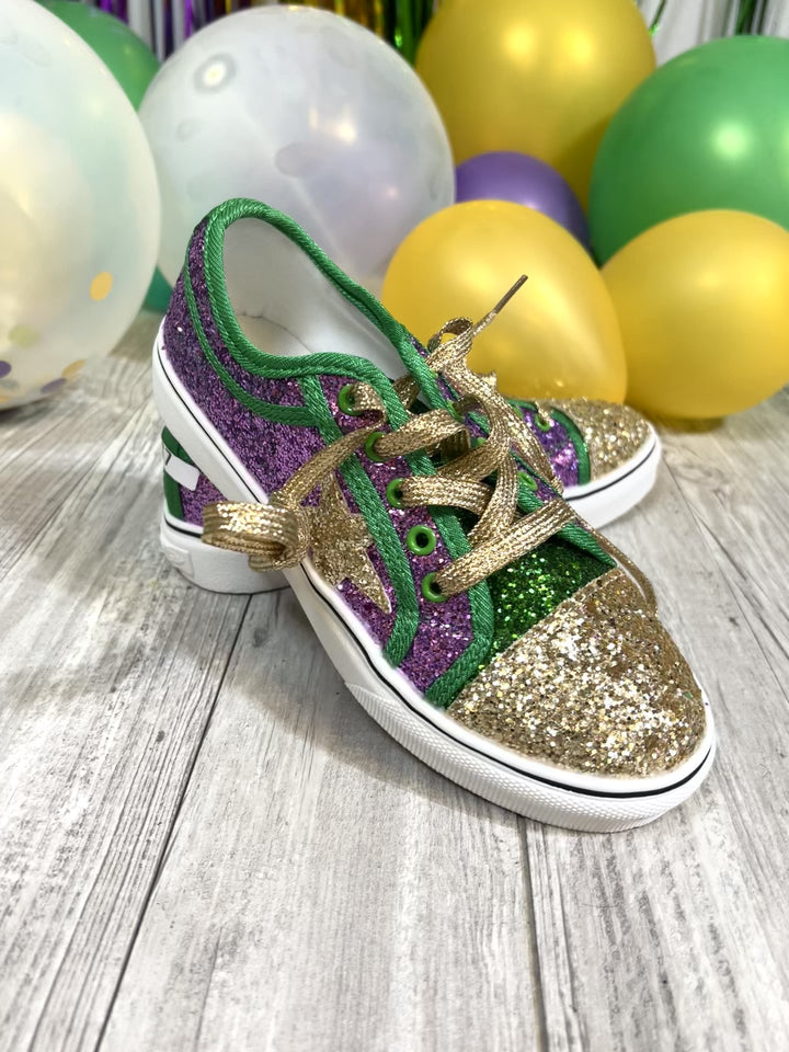 The Star of Mardi Gras Glitter Sneakers