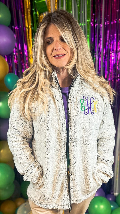 Monogrammed best sale sherpa jacket