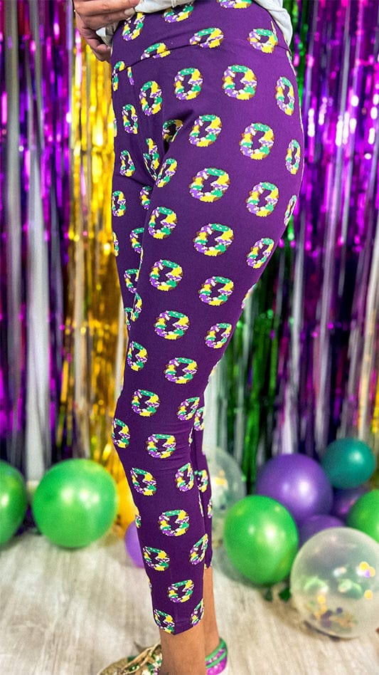 Purple King Cake Leggings Regular and Curvy